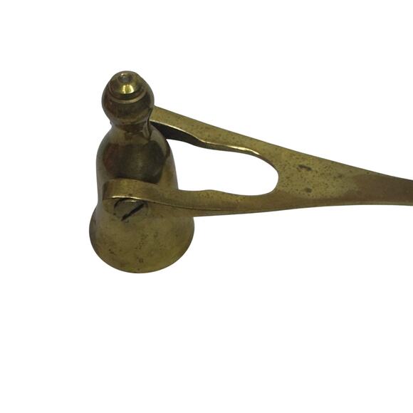 Brass Pineapple Candle Snuffer Hinged Bell Heavy 9" - Picture 4 of 4